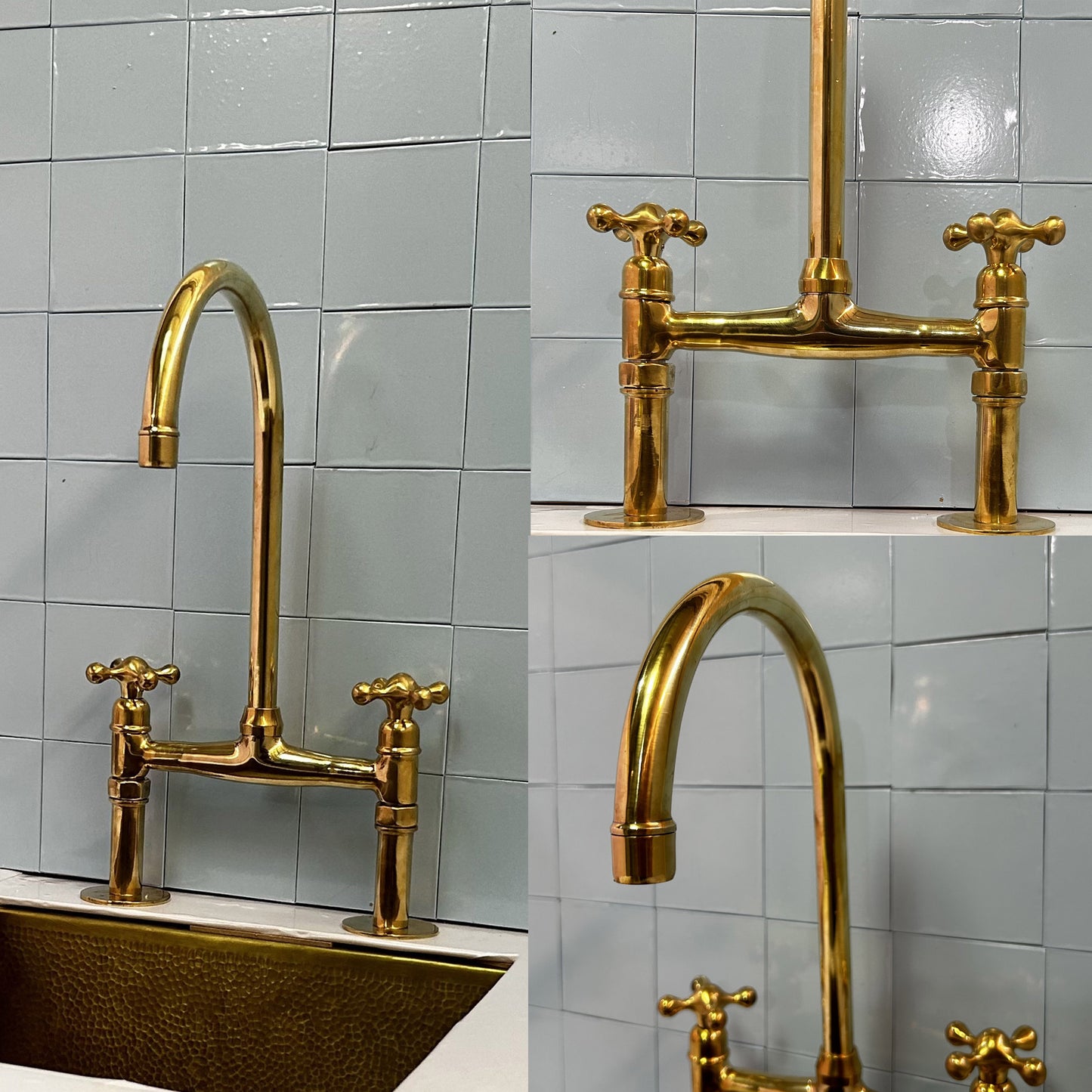Unlacquered Brass Kitchen Faucet : Elegant Sink Fixture for a Stylish Culinary Space" kitchen sink , sink faucet, brass sink faucet,
