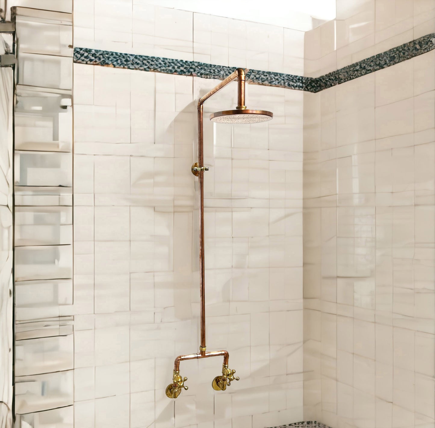 Copper Outdoor Shower Fixture - Stylish Outdoor Shower System for Your Bathroom