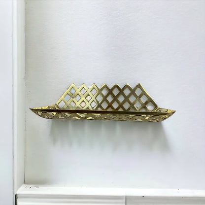 Brass Shelf for Bathroom, Wall Mounted Brass Soap Holder, Bathroom Organizer