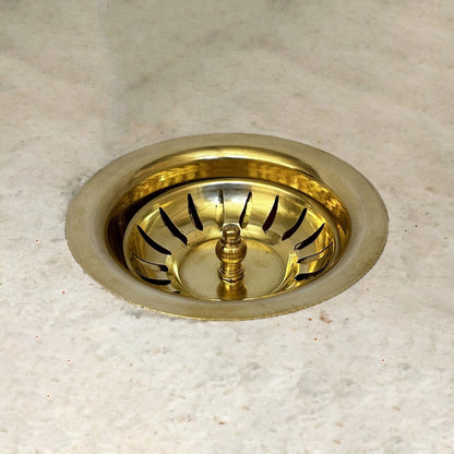 Unlacquered solid brass sink strainer , brass kitchen sink , brass strainer sink , sink brass , sink waste , kitchen strainer , sink