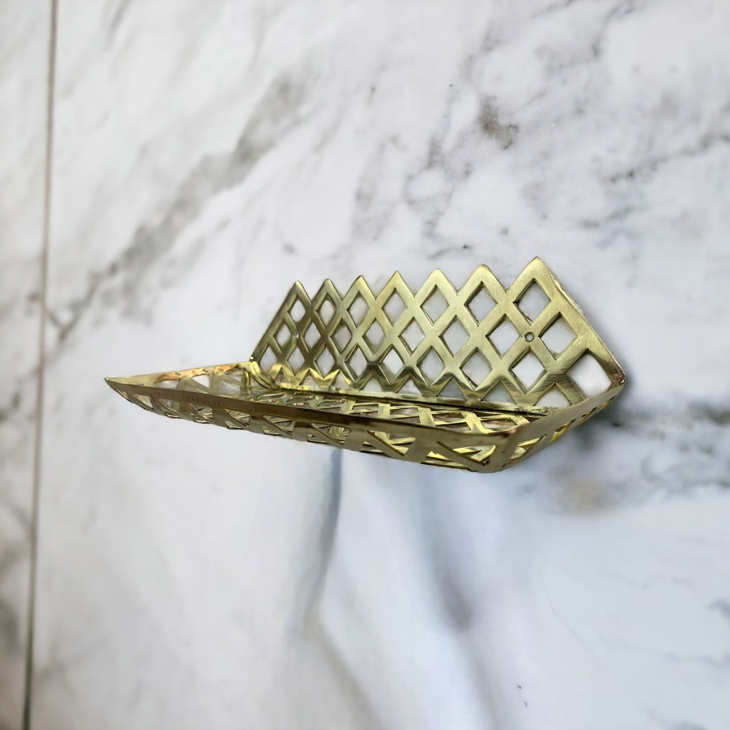 Brass Shelf for Bathroom, Wall Mounted Brass Soap Holder, Bathroom Organizer