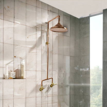 Copper Shower, Outdoor Shower Fixture, Bathroom Shower System