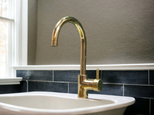 Brass Kitchen Faucet - Unlacquered Brass Kitchen Faucet