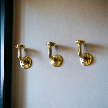 Set of Brass Hooks, Rustic Wall Decor, Bathroom Towel Hook, wall hook, Hanging Storage