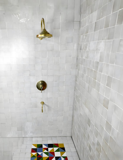 Unlacquered Brass Shower Set, Vintage Shower System,