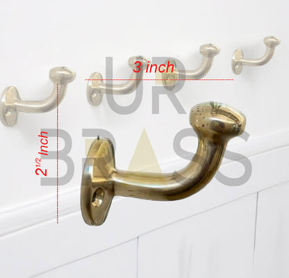 Set of Brass Hooks, Rustic Wall Decor, Bathroom Towel Hook, wall hook, Hanging Storage