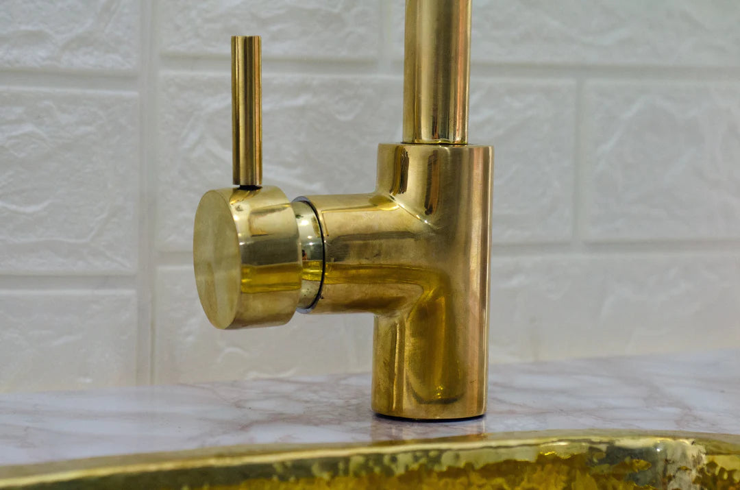Brass Kitchen Faucet - Unlacquered Brass Kitchen Faucet