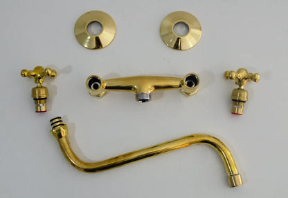 Antique Brass Kitchen Faucet - Wall Kitchen Faucet