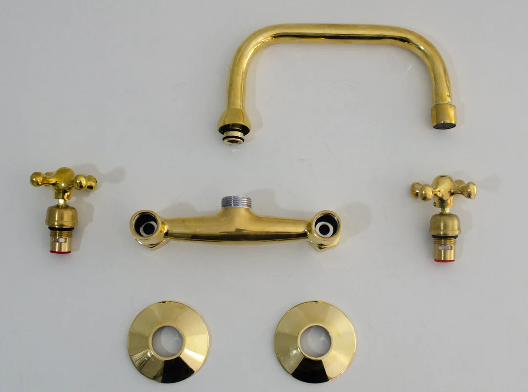 Brass Kitchen Faucet - Vintage Brass Kitchen Faucet