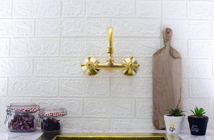 Brass Kitchen Faucet - Vintage Brass Kitchen Faucet